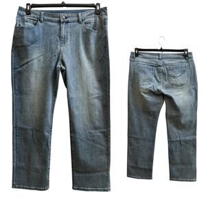 Soft Surroundings Petite Size 18 Stretchy Straight Leg Jeans 28 Inch Inseam